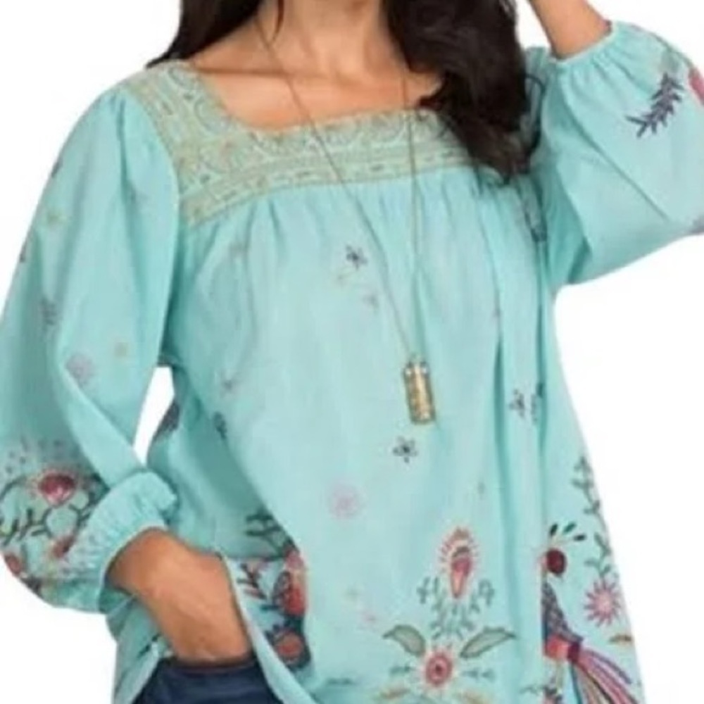 Johnny Was heavily embroidered “Lucy” artesian blouse NWT - Picture 4 of 16
